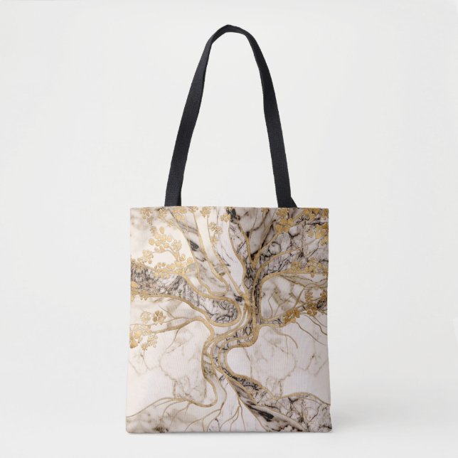 Abstrakter Marmorbaum Tasche (Vorderseite)