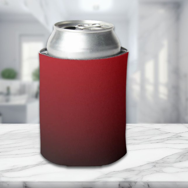 abstrakter Marsala-Rotburgunder Dosenkühler (minimalist abstract marsala red burgundy maroon can cooler)