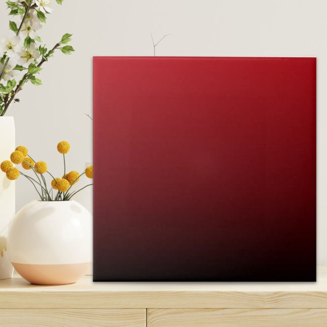 abstrakter Marsala-Rotburgunder Fliese (minimalist abstract marsala red burgundy maroon ceramic tile)