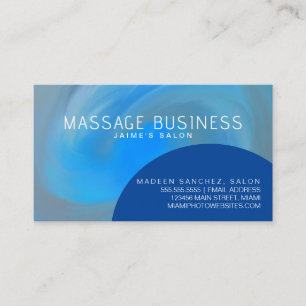 Abstrakter Massagesalon-Friseur Designer Blau Visitenkarte