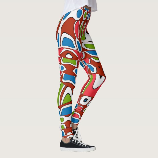 Abstrakter Matisse-Stil Leggings (Rechts)