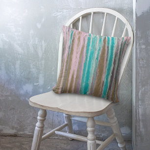 Abstrakter Mattierter Farblauf Kissen