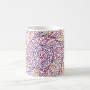 Abstrakter Meeresmuschel-Spiral-Tintenfluss-Kaffee Kaffeetasse