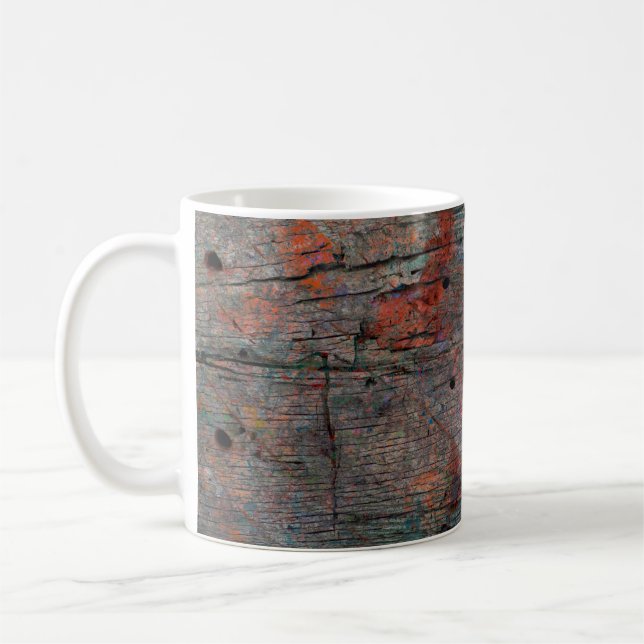 Abstrakter mehrfarbiger Grunge-Hintergrund mit abs Kaffeetasse (Links)