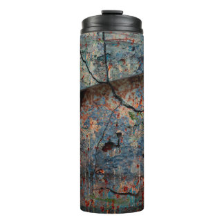 Abstrakter mehrfarbiger Grunge-Hintergrund mit abs Thermosbecher
