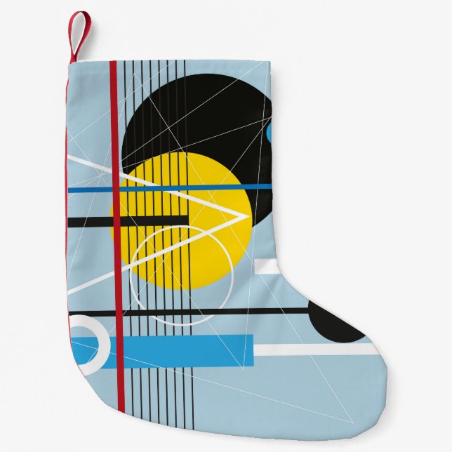 Abstrakter mehrfarbiger Hintergrund des geometrisc Kleiner Weihnachtsstrumpf (Vorderseite)