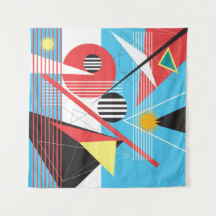 Abstrakter mehrfarbiger Hintergrund des geometrisc Wandteppich