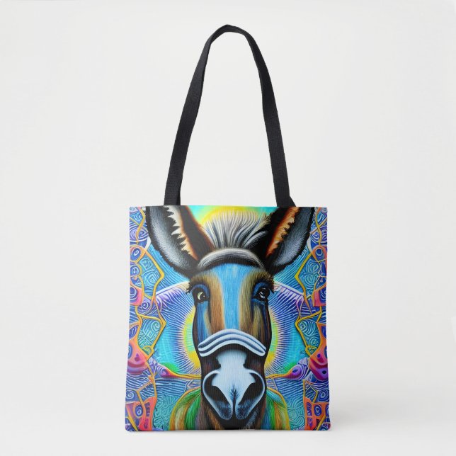 Abstrakter mehrfarbiger Little Donkey Tasche (Vorderseite)