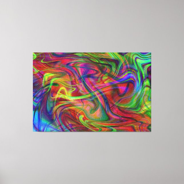 abstrakter mehrfarbiger Rauch Leinwanddruck (Vorderseite)