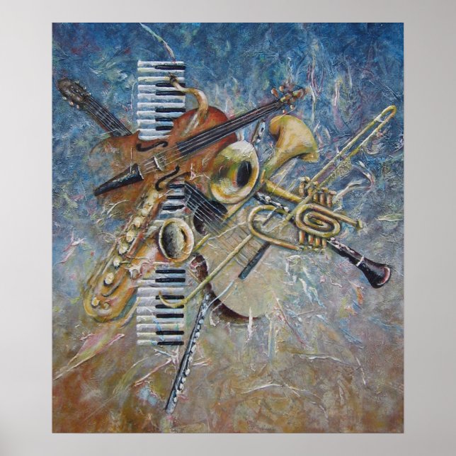 Abstrakter Melody-Druck Poster (Vorne)