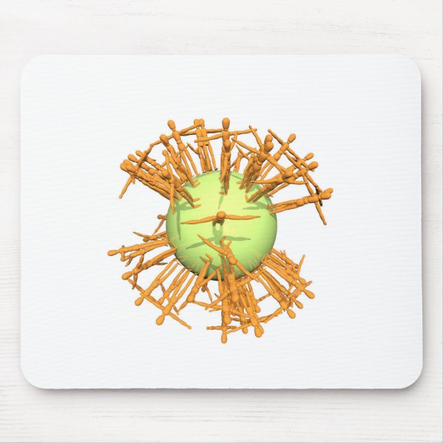 Abstrakter Mensch Mousepad (Vorne)