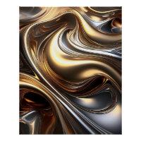 Abstrakter Metallic Flow - schlanker flüssiger Met
