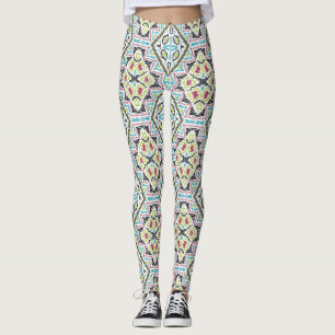 Abstrakter mexicanischer Stammesretro afrikanische Leggings