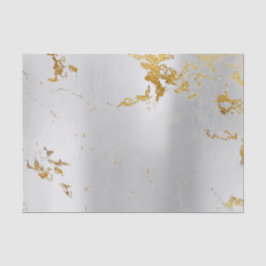 Abstrakter Minimal Silver Gray Metallic Marmor Gol Seidenpapier