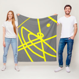 Abstrakter Minimalismus Gelbe Linien Grau Decken