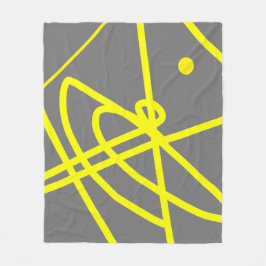 Abstrakter Minimalismus Gelbe Linien Grau Decken