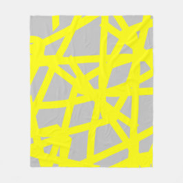 Abstrakter Minimalismus Gelbe Linien Grau Decken