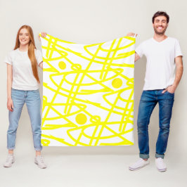 Abstrakter Minimalismus Gelbe Linien Weißer Decken