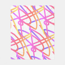 Abstrakter Minimalismus Lila Rosa Linien Blanken Fleecedecke