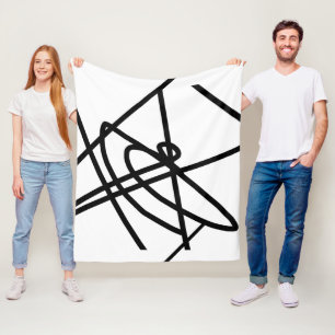 Abstrakter Minimalismus Linien Schwarz Weiß Decke