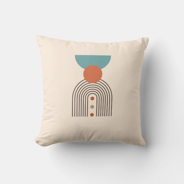 Abstrakter Minimalistischer Boho ästhetischer Mini Kissen (Vorderseite)