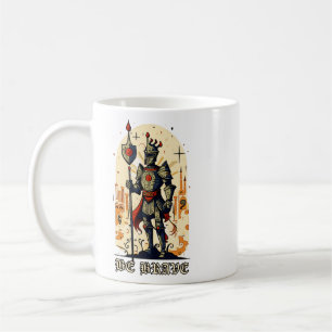 Abstrakter mittelalterlicher Ritter Embrace Tapfer Kaffeetasse