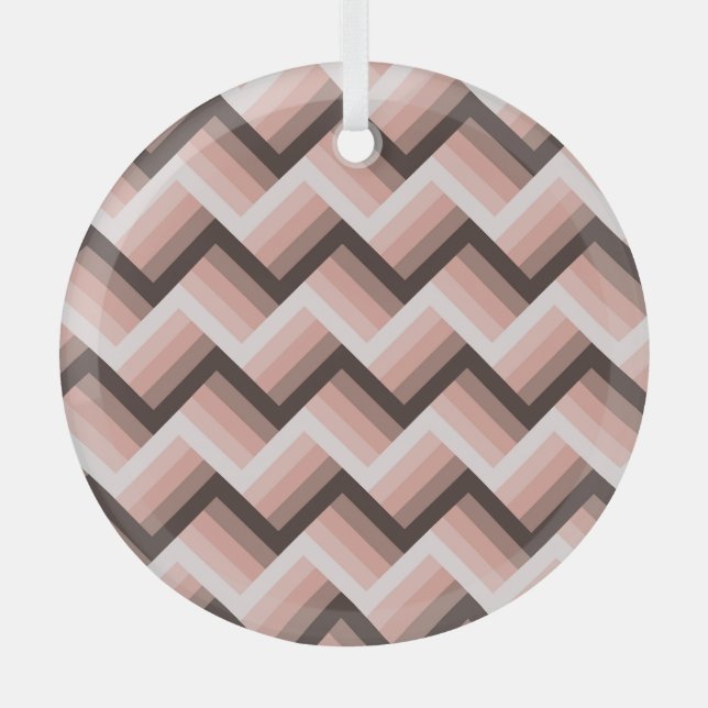 Abstrakter, moderner 3D-Streifen Nahtlos Ornament Aus Glas (Vorderseite)