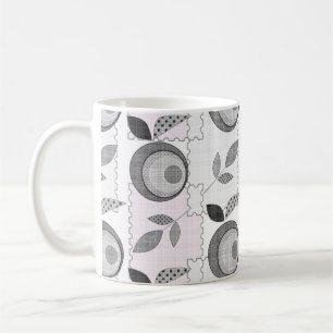 Abstrakter moderner Apfel Frucht-Patchwork geometr Kaffeetasse