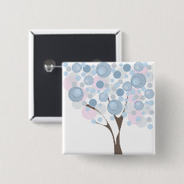 Abstrakter, moderner Baumring Button