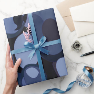 Abstrakter Moderner Blaubeer-Geburtstag Geschenkpapier