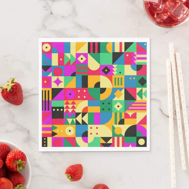 Abstrakter moderner Garten Serviette (Beispiel)