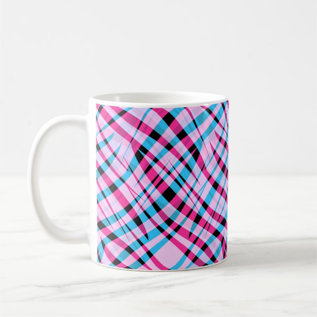 Abstrakter, moderner geometrisch gestreifter Somme Kaffeetasse (Links)