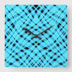 Abstrakter, moderner geometrisch hell gestreifter quadratische wanduhr