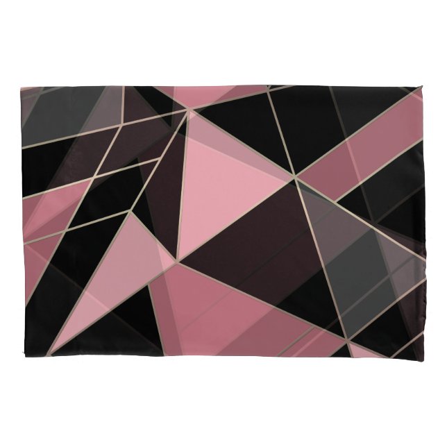 Abstrakter, moderner geometrischer Dreiecksdruck Kissenbezug (Vorderseite)