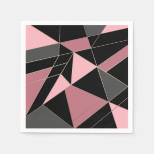 Abstrakter, moderner geometrischer Dreiecksdruck Serviette