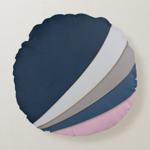Abstrakter, moderner geometrischer, einfacher Druc Rundes Kissen