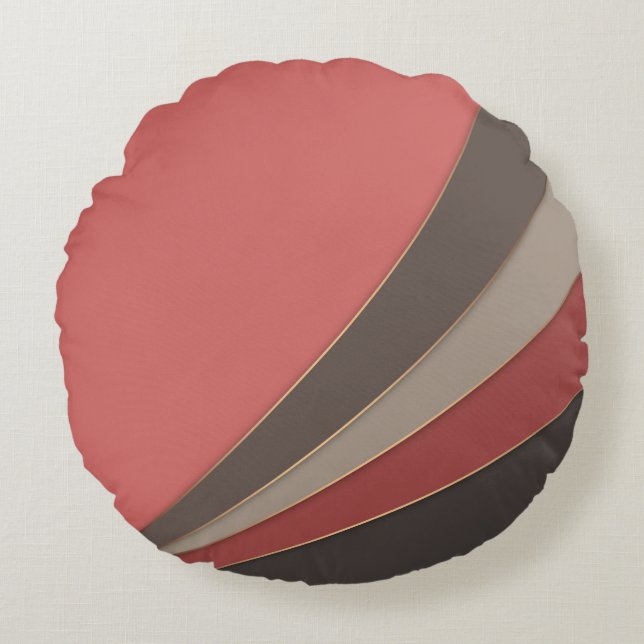 Abstrakter, moderner geometrischer, einfacher Druc Rundes Kissen (Vorderseite)
