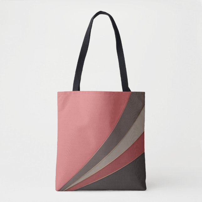 Abstrakter, moderner geometrischer, einfacher Druc Tasche (Vorderseite)