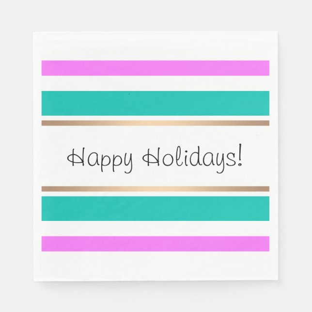 Abstrakter moderner gestreifter eleganter Spaß nie Serviette (Vorderseite)