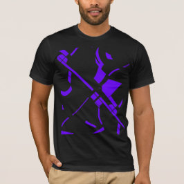 Abstrakter, moderner MCM-Look für lila Wavy Lines T-Shirt