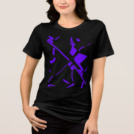 Abstrakter, moderner MCM-Look für lila Wavy Lines Tri-Blend Shirt