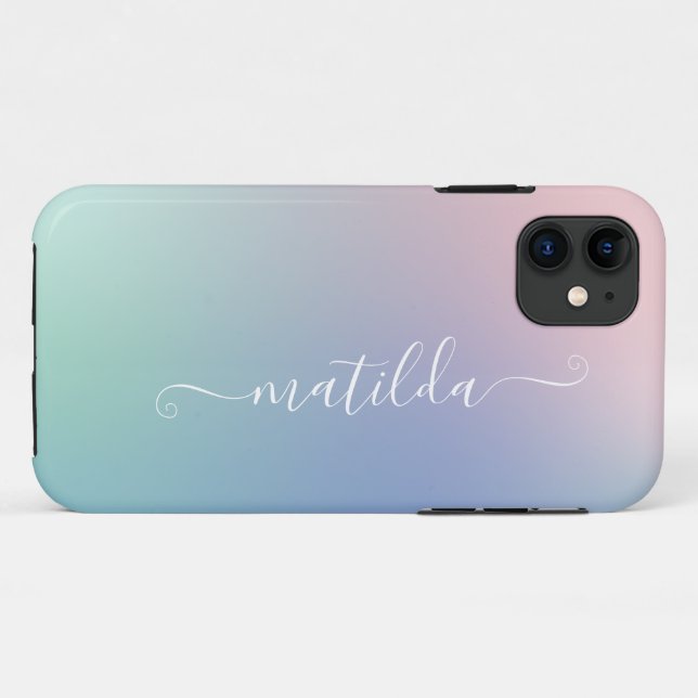 Abstrakter moderner Regenbogenverlauf Case-Mate iPhone Hülle (Rückseite (Horizontal))