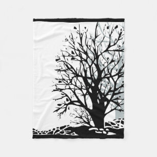 Abstrakter, moderner Silhouette Fleecedecke