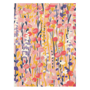 Abstrakter moderner Wildblumen-Blumen-Botanischer  Tischdecke