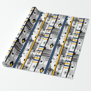 Abstrakter moderner Ziergeometrienvintag Geschenkpapier
