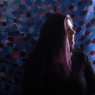 Abstrakter Mond Wandteppich