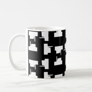 Abstrakter monochromer Hintergrund. Halftone-Illus Kaffeetasse