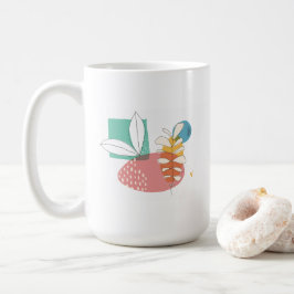 Abstrakter Morgen; Tasse des digitalen Kunstcoffee