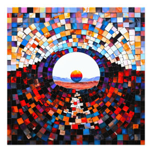 Abstrakter Mosaikblick der Stille Fotodruck