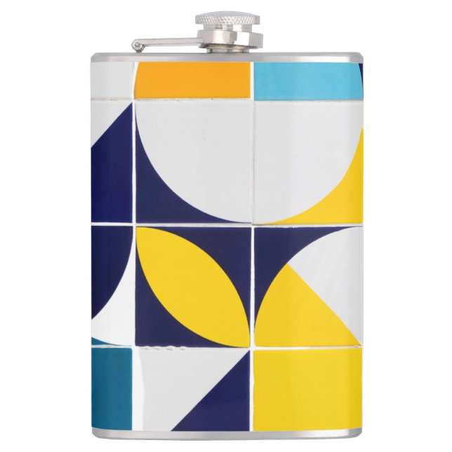 Abstrakter Multycolor-Flasche Flachmann (Vorderseite)